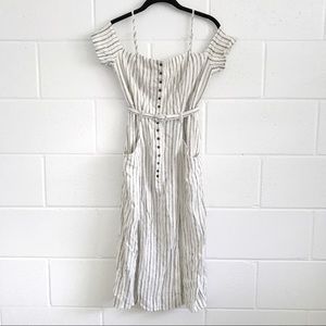 Off the shoulder button down dress